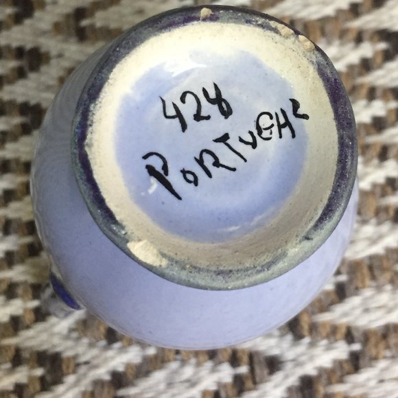 VTG Pitcher Portugal Mini Ceramic Rose Vase Floral Miniature - Picture 7 of 8